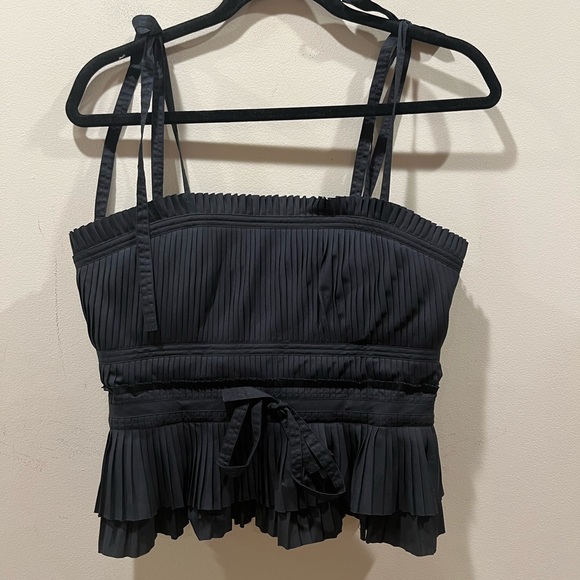 NEW Ulla Johnson Bea Top in Black, Size 6 - Picture 2 of 5